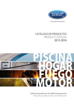 Catalogo Tamar 2015 - Industrias Químicas Tamar, SL