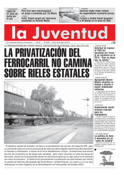 la privatización del ferrocarril no camina sobre rieles estatales