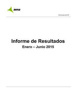 Informe de resultados 1S 2015