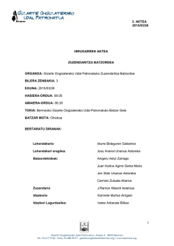 Gizarte Ongizaterako Udal Patronatuko 3.akta