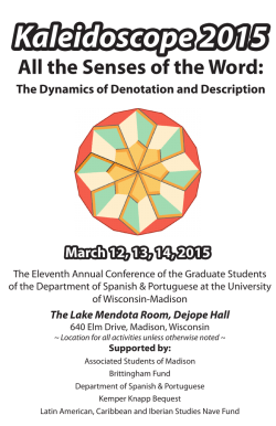 2015 Kaleidoscope Program - Department of Spanish & Portuguese