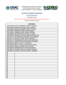 PEM Pedagogia - Oficina de Registro y Control Acad&eacute;mico