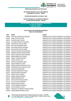 INSC. NOME CARGO 256656 ALAN DAVI CAMPELO DE QUEIROZ