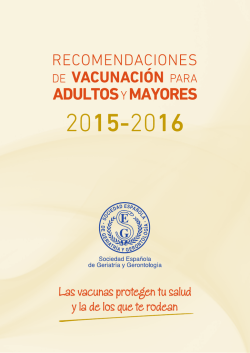 Recomendaciones de vacunación para adultos y