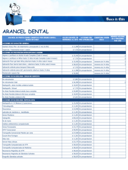 arancel dental - Seguro Integral BCH