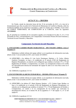 C.T.C. - Acta nº 11 - Federación de Balonmano de Castilla la Mancha