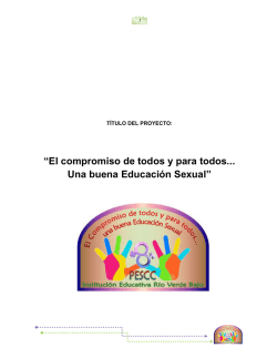 “El compromiso de todos y para todos... Una buena