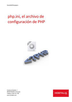 php.ini, el archivo de configuración de PHP