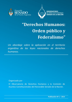 "Derechos Humanos: Orden público y federalismo".