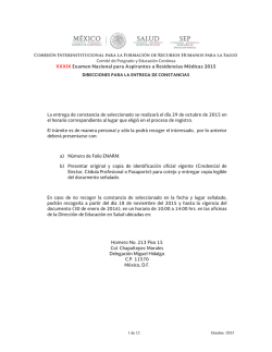 XXXIX Examen Nacional para Aspirantes a Residencias
