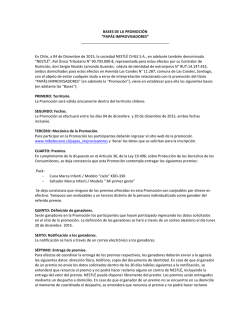 Acepto bases de la promoción