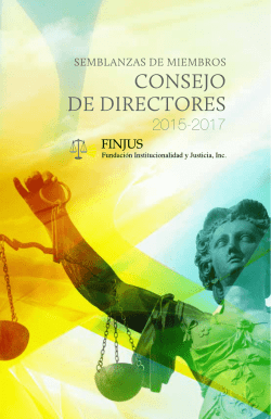CONSEJO DE DIRECTORES - Fundación Institucionalidad y Justicia