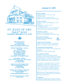ST. JOAN OF ARC - Saint Joan of Arc Parish