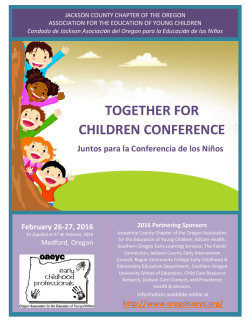 Brochure with registration - Oregon Association for the Education of