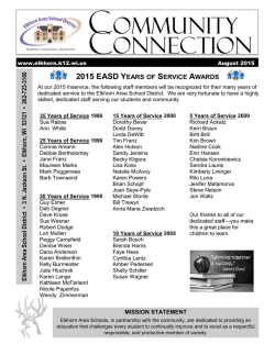 Newsletter August 2015 - Elkhorn Area School District