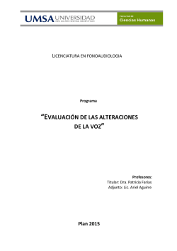 Evaluaci&oacute;n de las Alteraciones de la Voz-TNA-Farias