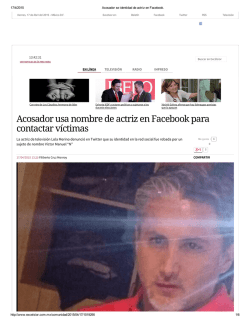 Acosador usa nombre de actriz en Facebook para contactar víctimas