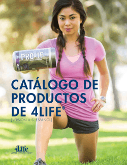 CATÁLOGO DE PRODUCTOS DE 4LIFE®