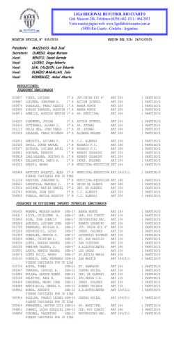 Boletin 2015 #005 - Liga Regional de Futbol Rio Cuarto