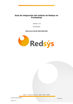Guía de integración Redsys para Prestashop