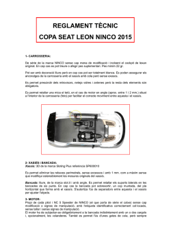 REGLAMENT TÈCNIC COPA SEAT LEON NINCO 2015