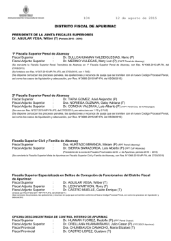 104 12 de agosto de 2015 DISTRITO FISCAL DE APURIMAC