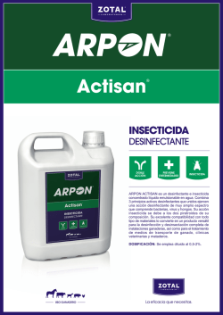 ARPON ACTISAN es un desinfectante e insecticida