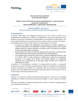 Los planes de trabajo 2015 EUROsociAL para Guatemala y México