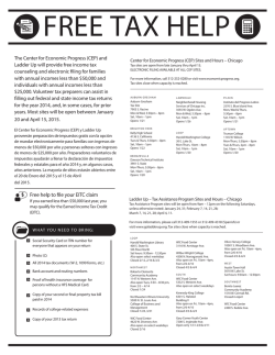 FREE TAX HELP (DHS 4039)