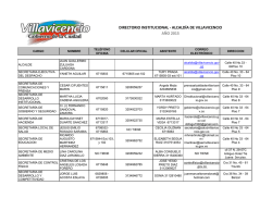 DIRECTORIO INSTITUCIONAL - ALCALDÍA DE VILLAVICENCIO