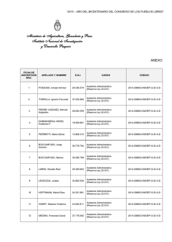 Ministerio de Agricultura, Ganadería y Pesca Instituto Nacional de