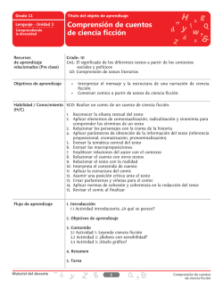 Comprensión de cuentos de ciencia ficción - objetos cier-sur