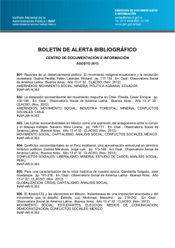 Boletín de Alerta Bibliográfico (Agosto), DDI