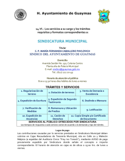 Sindicatura Municipal - H. Ayuntamiento de Guaymas