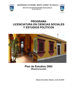 Plan de estudios
