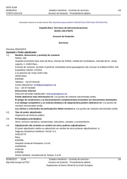 España-Reus: Servicios de telecomunicaciones