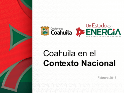 Coahuila en el Contexto Nacional - Gobierno del Estado de Coahuila