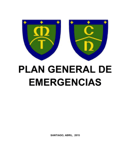 plan general de emergencias - Colegios Monte Tabor y Nazaret