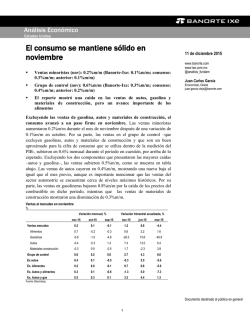 El consumo se mantiene sólido en noviembre