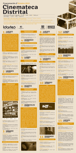 Programación Octubre - Cinemateca Distrital