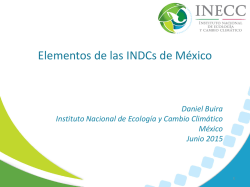 Elementos del iNDC de México