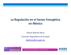 La Regulación en el Sector Energético en México
