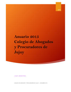 Anuario 2015 Colegio de Abogados y