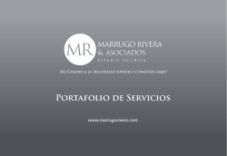 Portafolio de Servicios - MARRUGO RIVERA & ASOCIADOS