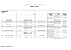 Horarios y Exámenes Grado en Diseño