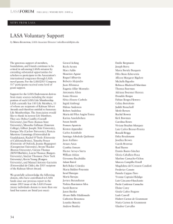 LASA Voluntary Support
