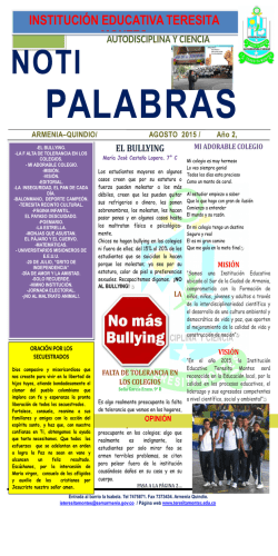autodisciplina y ciencia institución educativa teresita montes