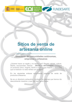 Sitios de venta de artesanía online