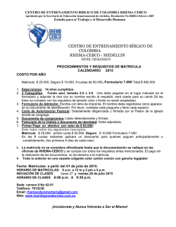 Descargar Formulario Monter&iacute;a - Iglesia Los Milagros de Cristo