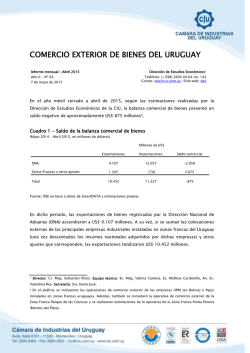 COMERCIO EXTERIOR DE BIENES DEL URUGUAY